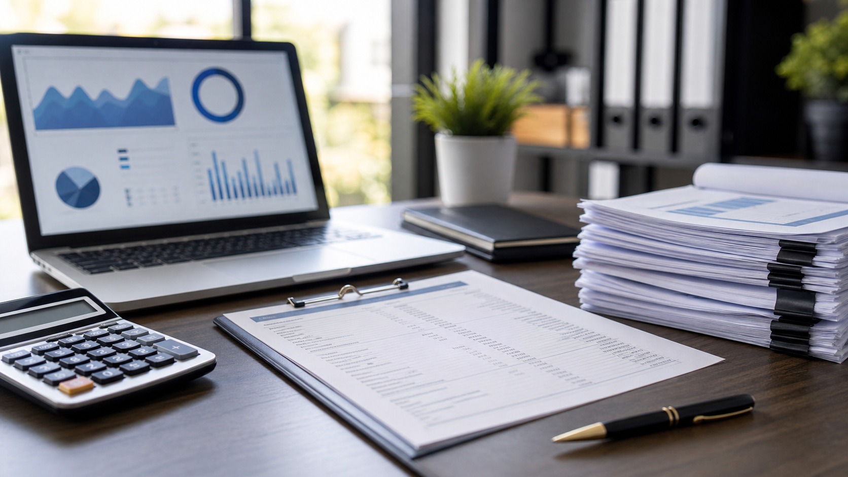Professional accounting workspace for Balance Sheet Basics Explained: Everything Accountants and Business Owners Need to Know