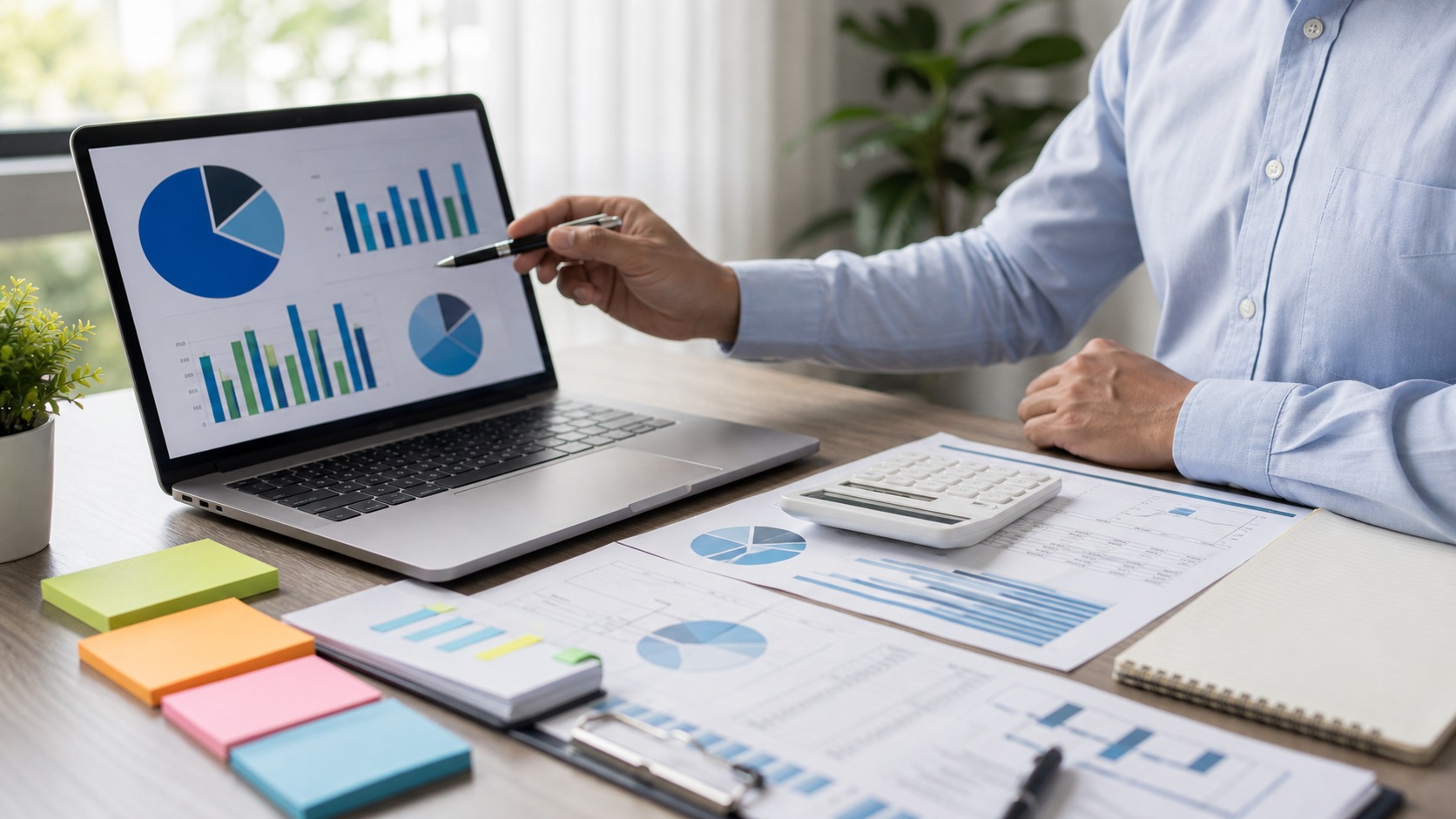 Professional accounting workspace for Balance Sheet Basics in Financial Accounting: A Practical Guide with Real Examples