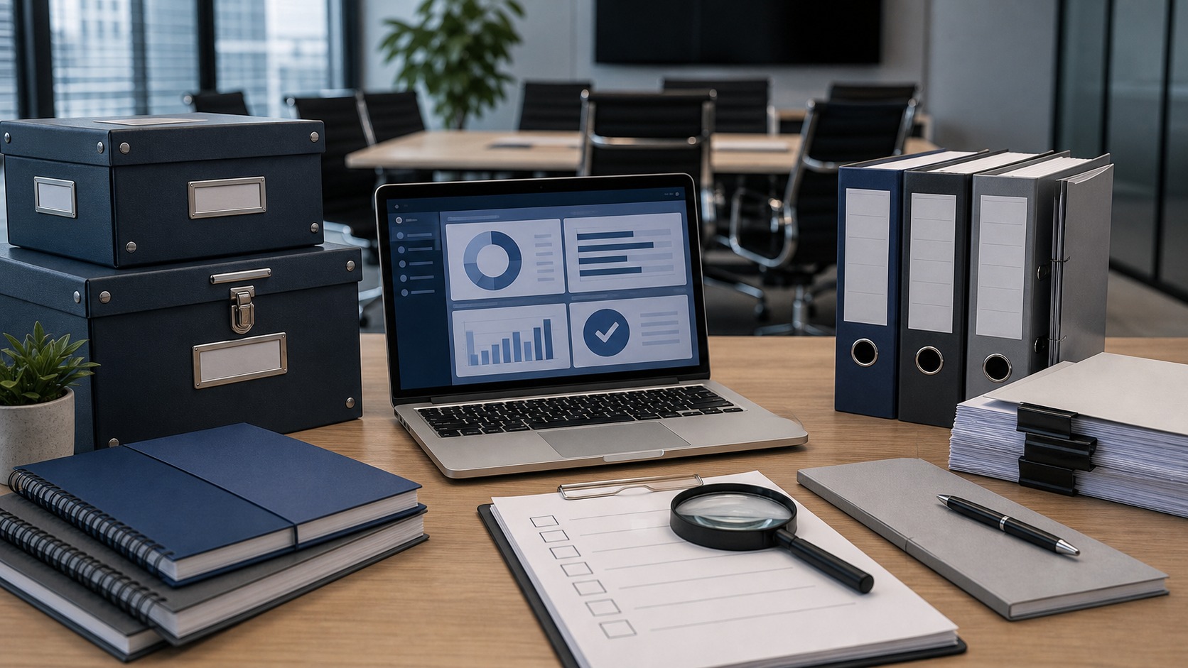 Professional accounting workspace representing Compliance Audits Step-by-Step Process Explained: Everything Auditors, Accountants, and Compliance Teams Need to Know