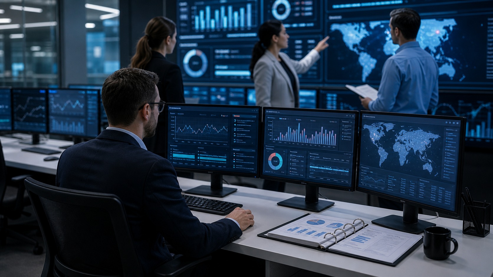 Professional accounting workspace representing Continuous Monitoring Systems Step-by-Step Process Explained: Everything Auditors, Accountants, and Compliance Teams Need to Know