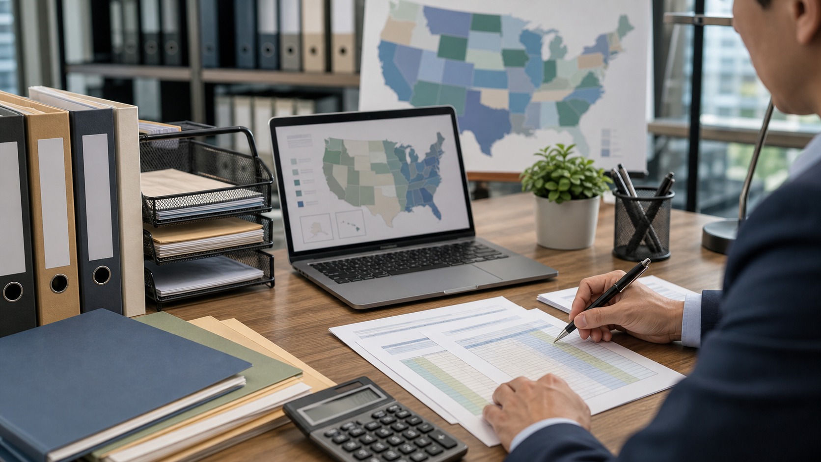 Professional accounting workspace representing State & Local Tax Guides Step-by-Step Process Explained: Everything Tax Pros, Accountants, and Business Owners Need to Know