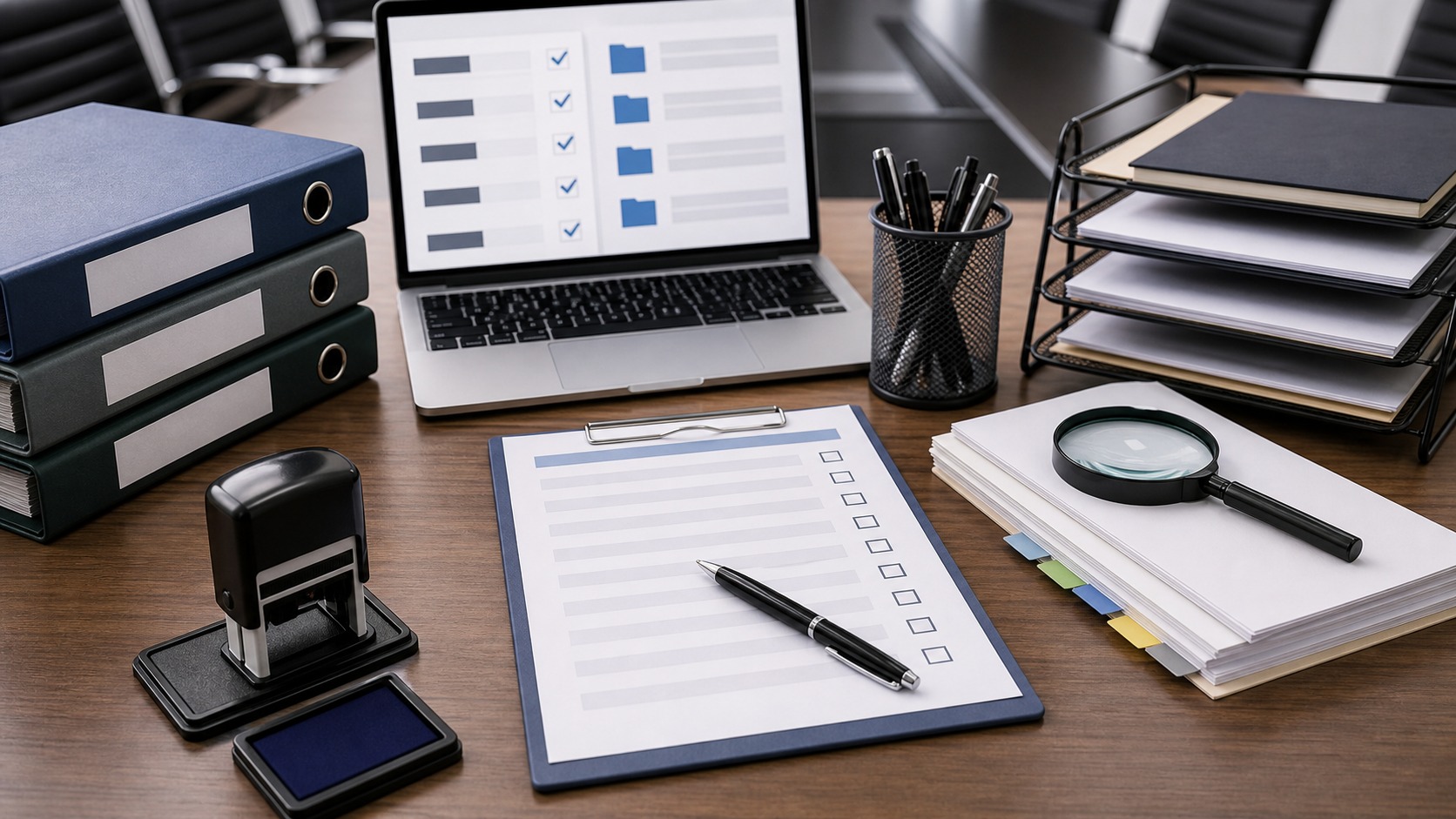 Professional accounting workspace representing Compliance Audits Checklist Explained: Everything Auditors, Accountants, and Compliance Teams Need to Know