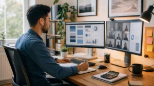 Professional accounting workspace representing Remote Accounting Jobs Advanced Strategies Explained: Everything Students, New Accountants, and Finance Professionals Need to Know