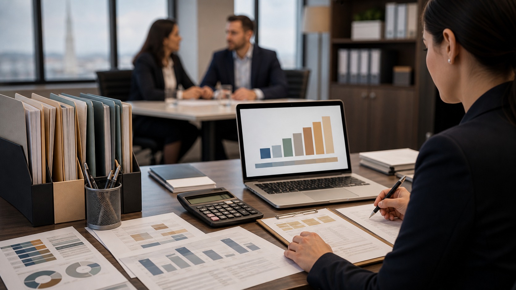 Professional accounting workspace representing Salary & Compensation Guides Reporting Guide Explained: Everything Students, New Accountants, and Finance Professionals Need to Know