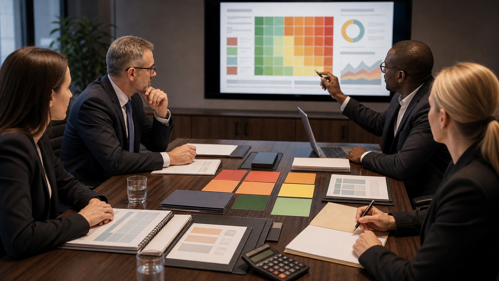 Professional accounting workspace representing Risk Management Reporting Guide Explained: Everything Auditors, Accountants, and Compliance Teams Need to Know